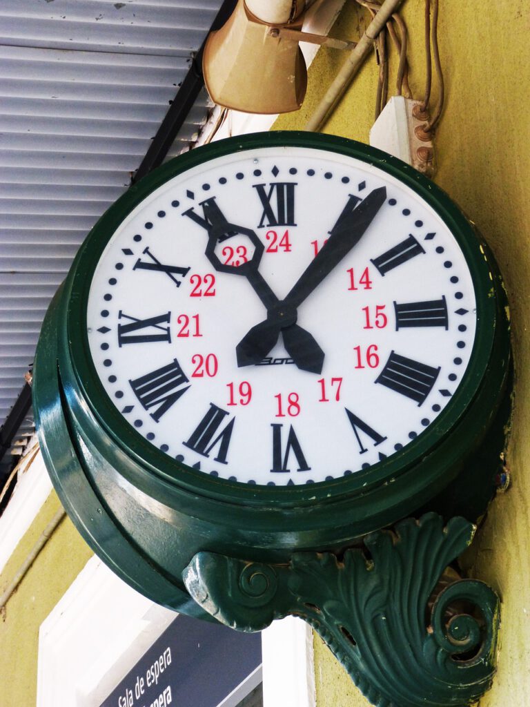 clock, train station, railway